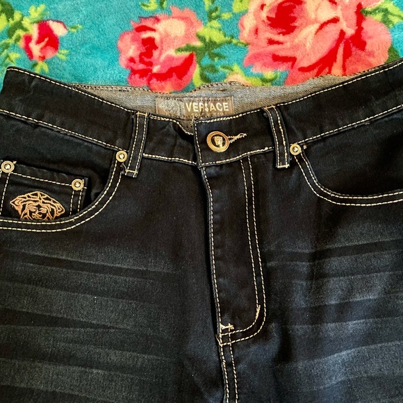 Versace Blue Denim Jeans Size 8 - Picture 5 of 5